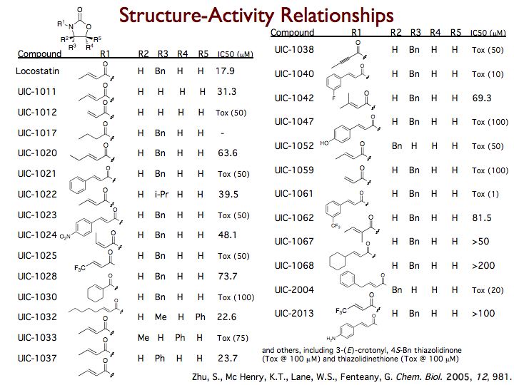 Locostatin Structure-Activity Relationships