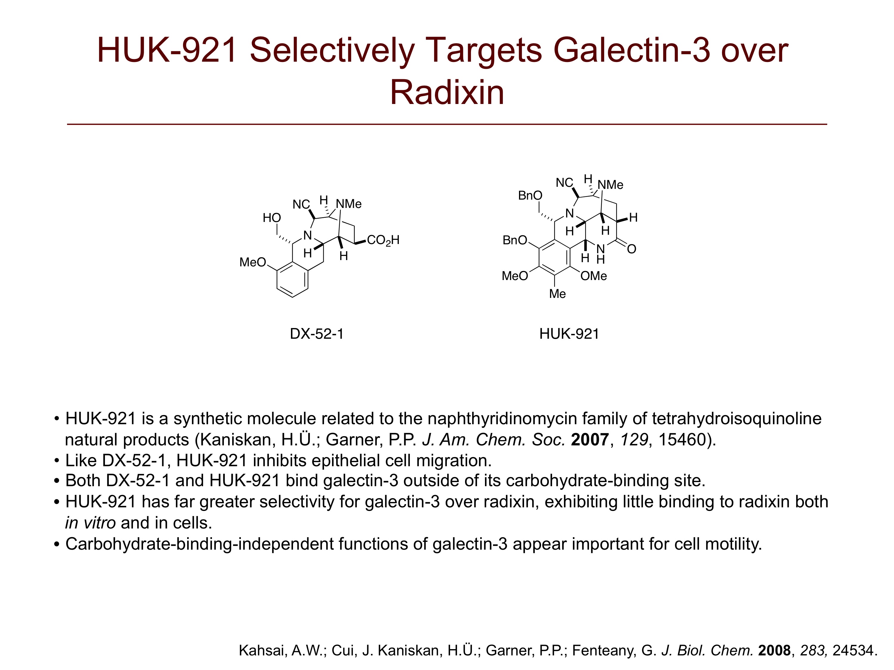 HUK-921 More Selective for Galectin-3 over Radixin